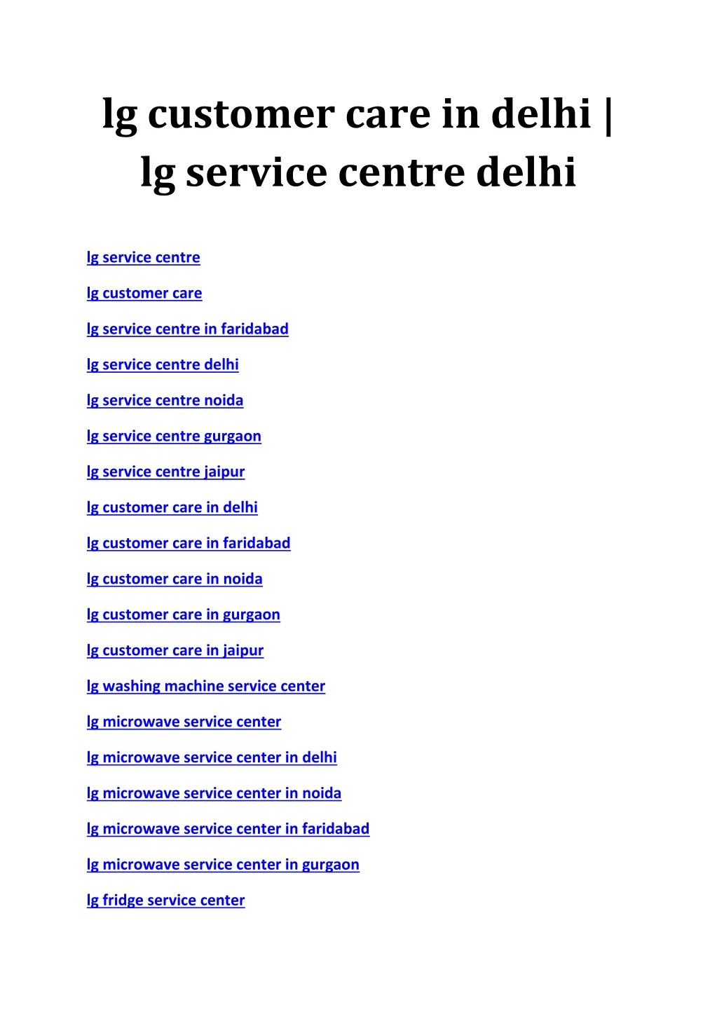 lg customer care in delhi lg service centre delhi