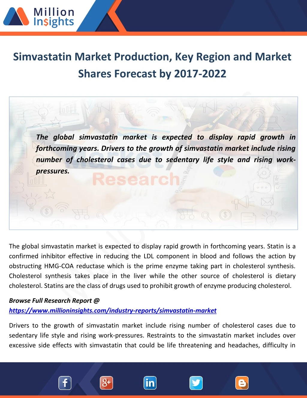 simvastatin market production key region