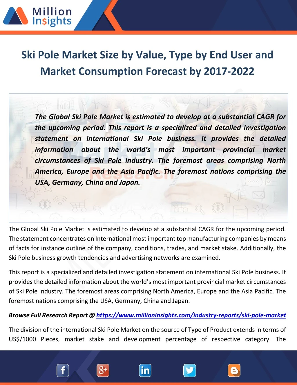 ski pole market size by value type by end user