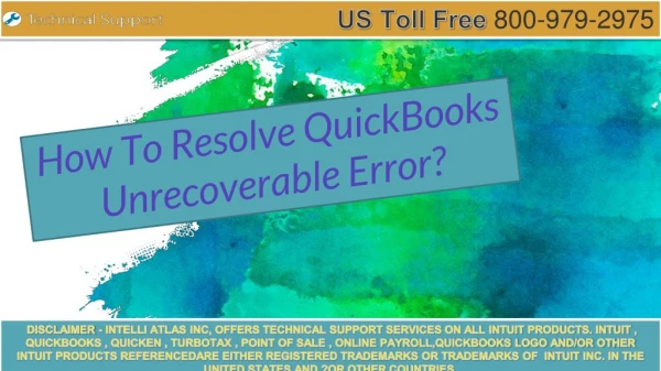 How To Resolve QuickBooks Unrecoverable Error?