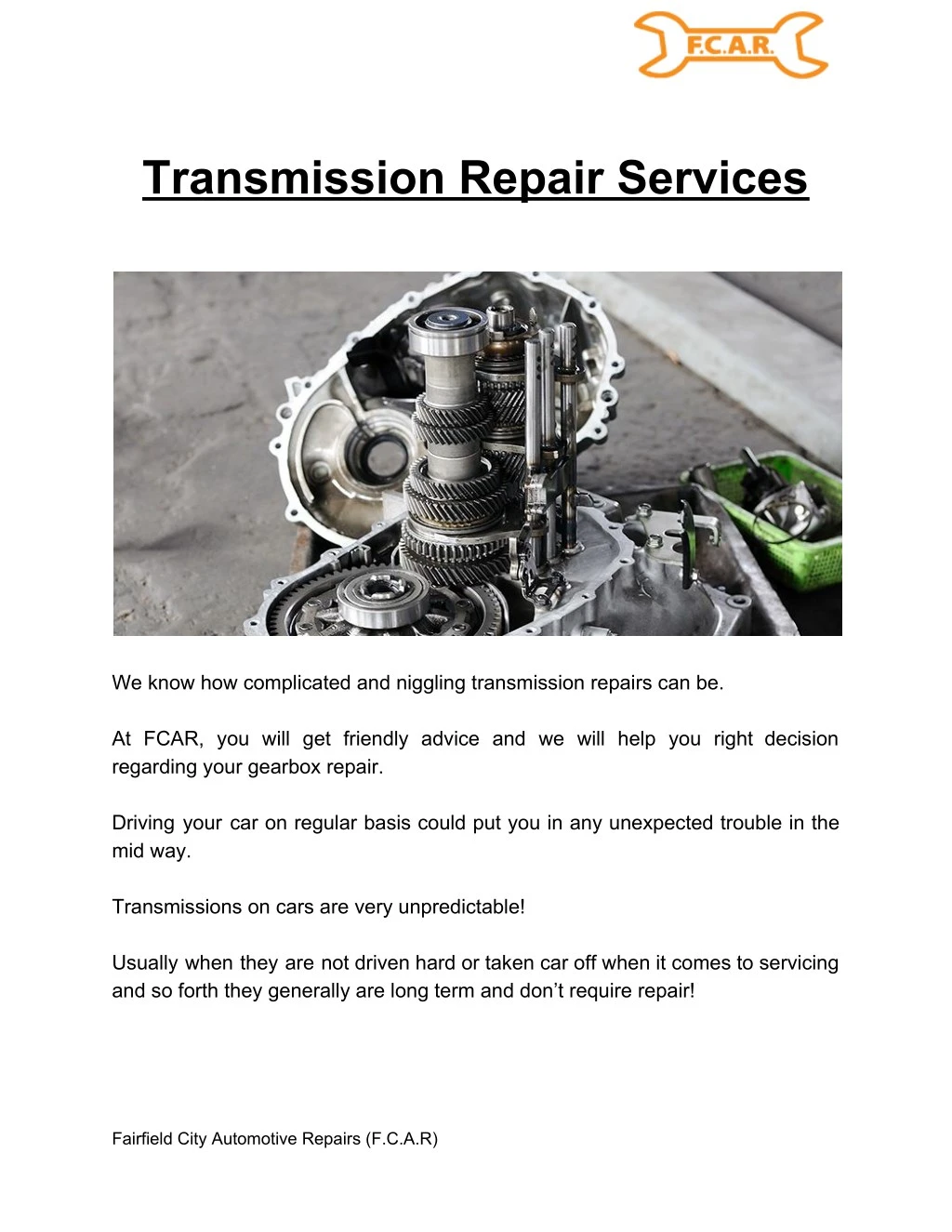 transmission repair services