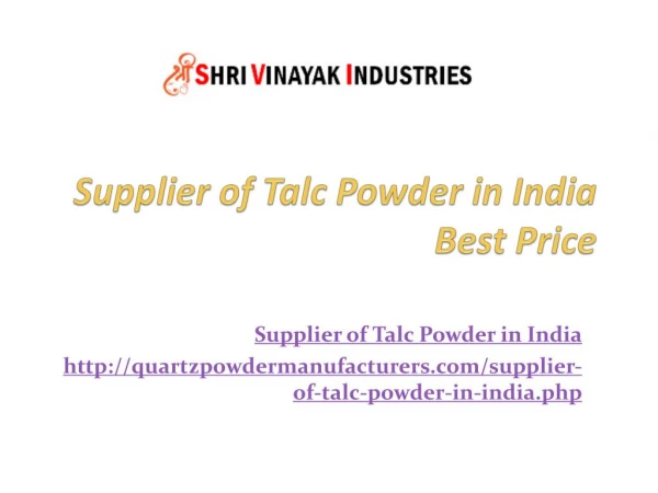 Supplier of Talc Powder in India Best Price