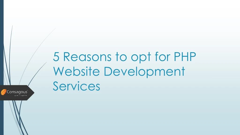 5 reasons to opt for php website development services