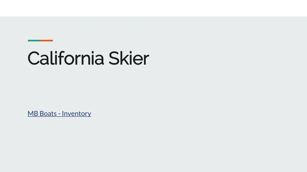 california skier