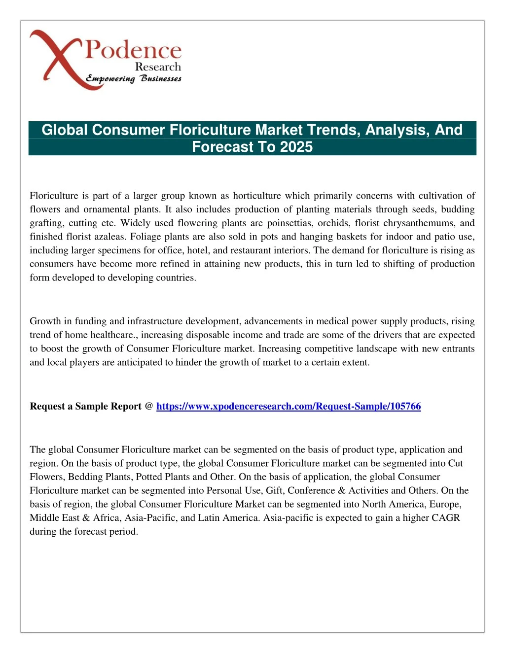 global consumer floriculture market trends