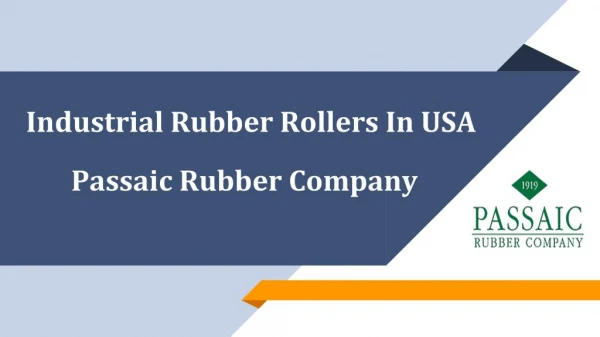 Industrial Rubber Rollers In USA