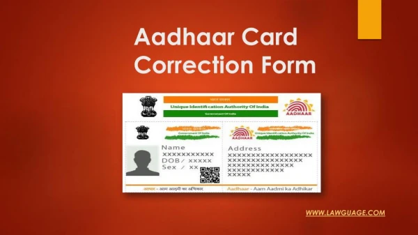 How to Correct DOB in Aadhaar Card