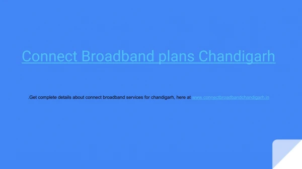 connect broadband, chandigarh