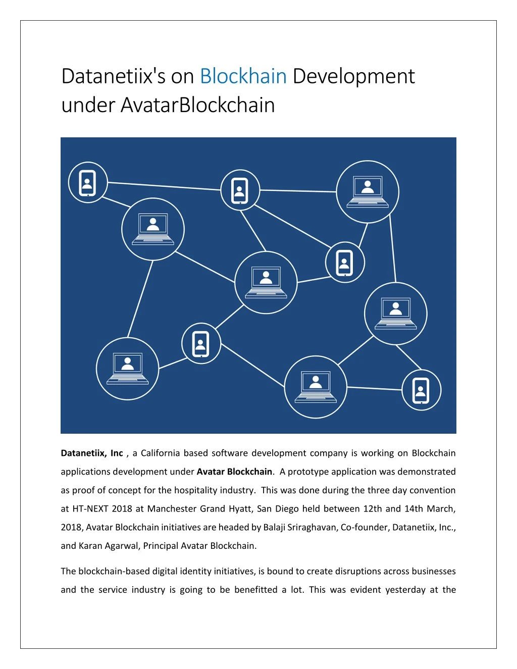 datanetiix s on blockhain development under