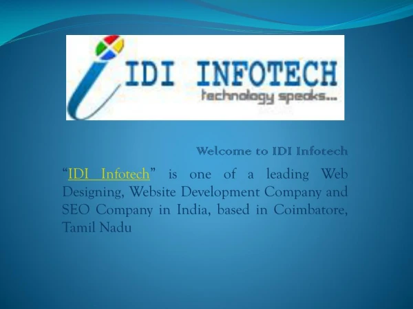 Web Designing and SEO Company - IDI INFOTECH