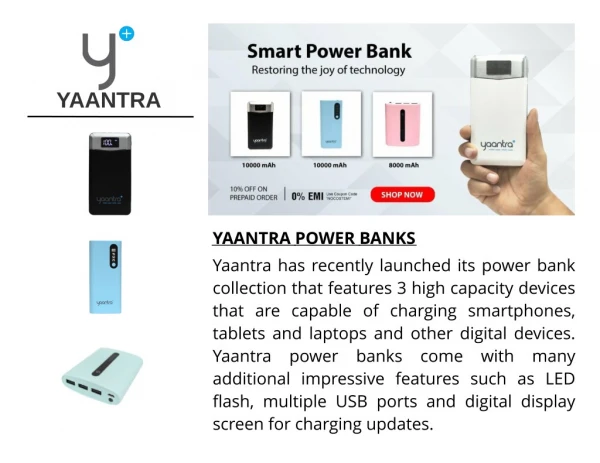Yaantra Offers Affordable Price Power Bank