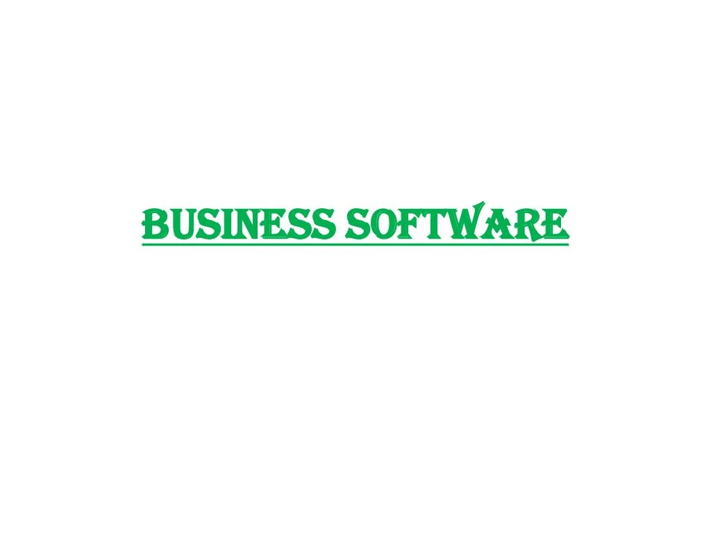 business software