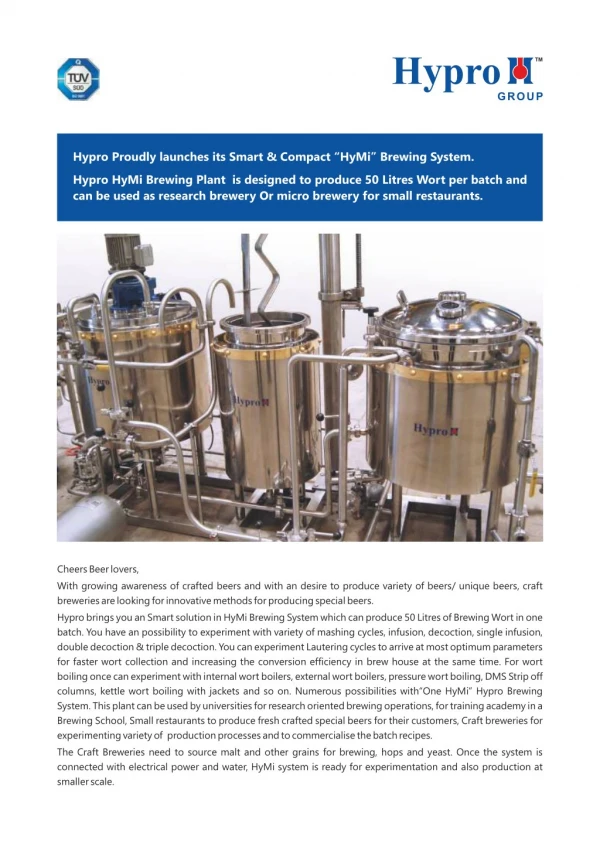 HyMi Brewing Solutions - Hypro Group