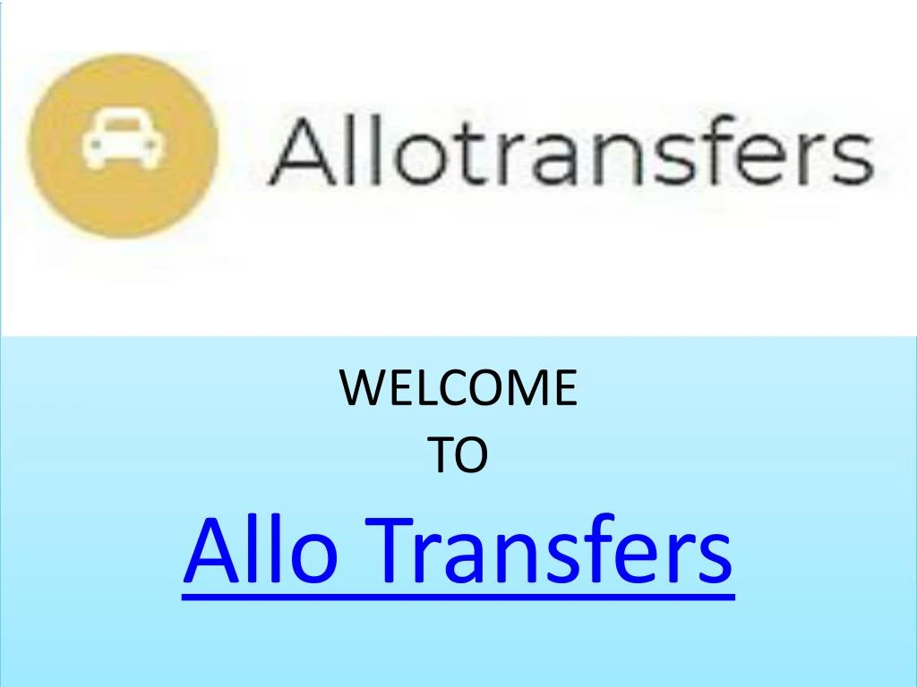 welcome to allo transfers