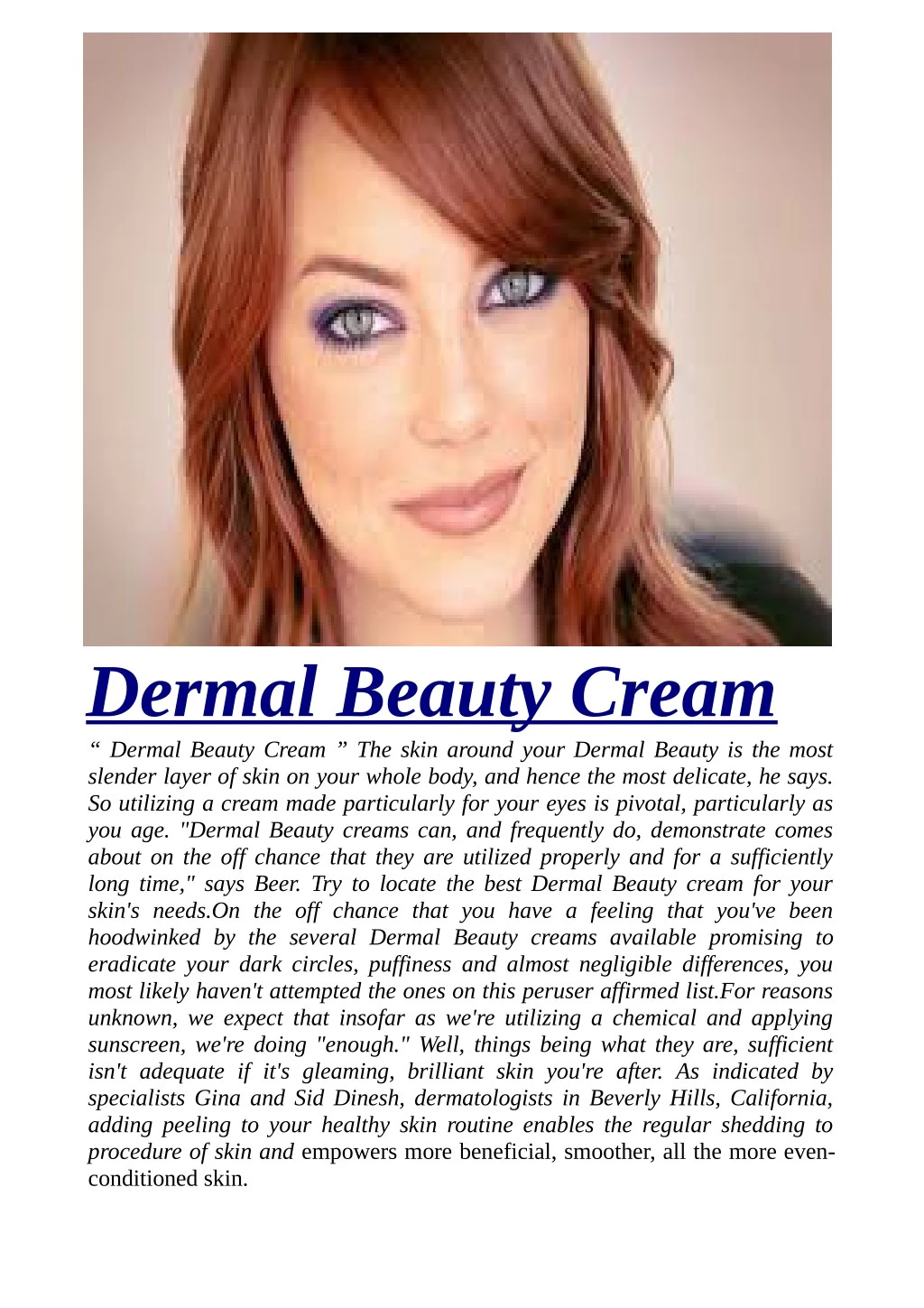 dermal beauty cream