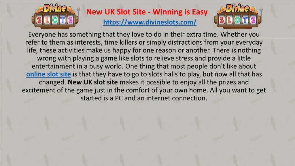 new uk slot site winning is easy