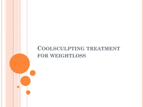 Coolsculpting treatment for weightloss