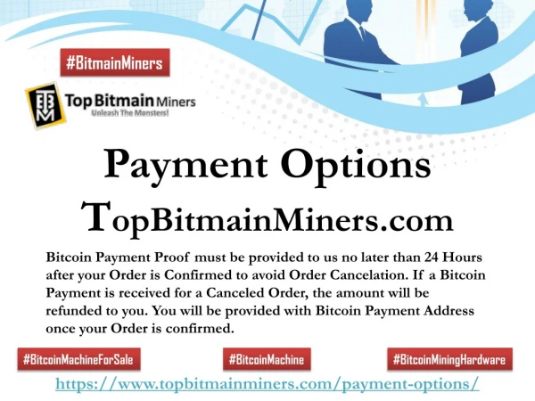 Payment Options - TopBitmainMiners.com