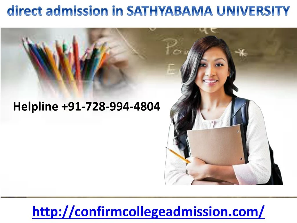direct admission in sathyabama university