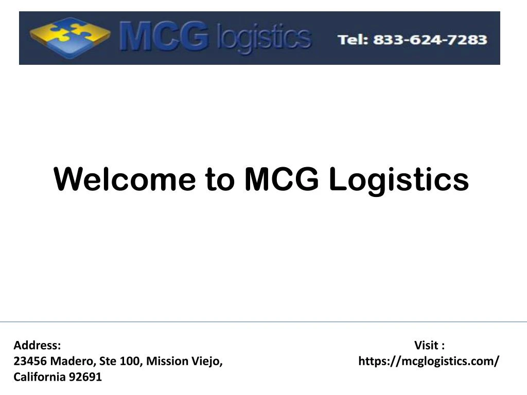 welcome to mcg logistics