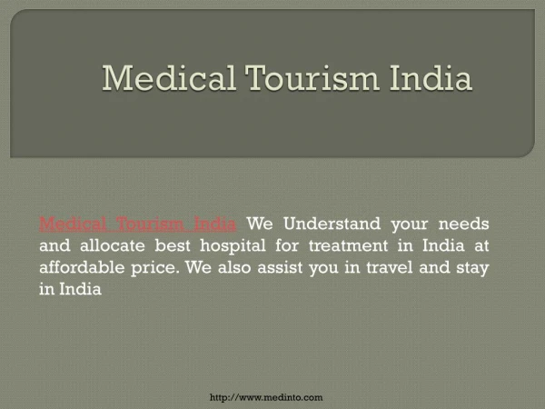 Medical Tourism in India - Medical Tour India - Hospital & Treatment IndiaÂ 