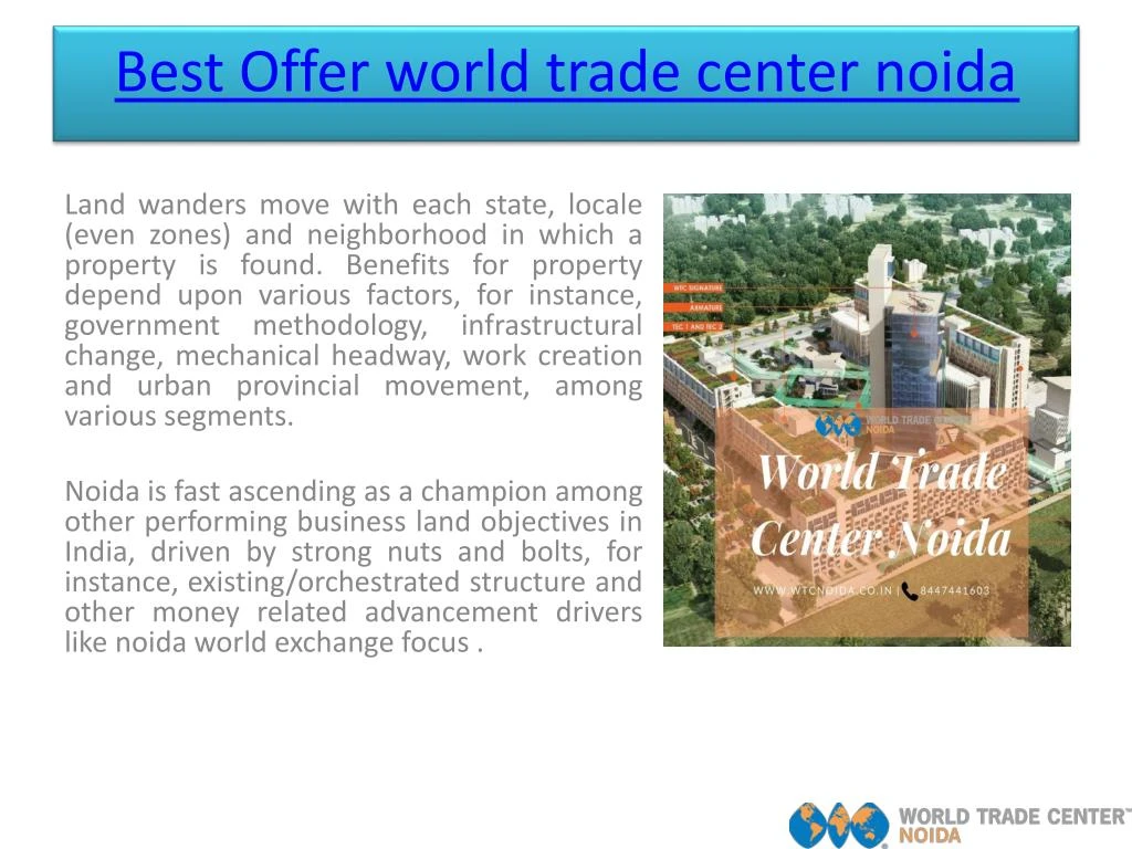 best offer world trade center noida