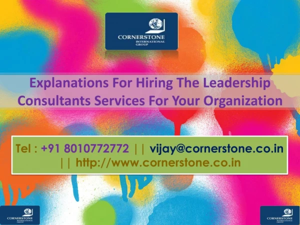 Explanations For Hiring The Leadership Consultants Services For Your Organization
