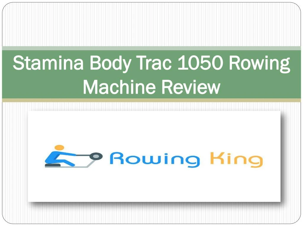 stamina body trac 1050 rowing machine review