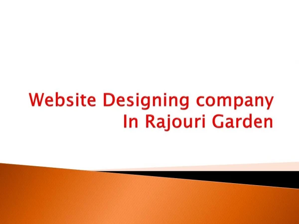 Website Designing Company In rajouri garden