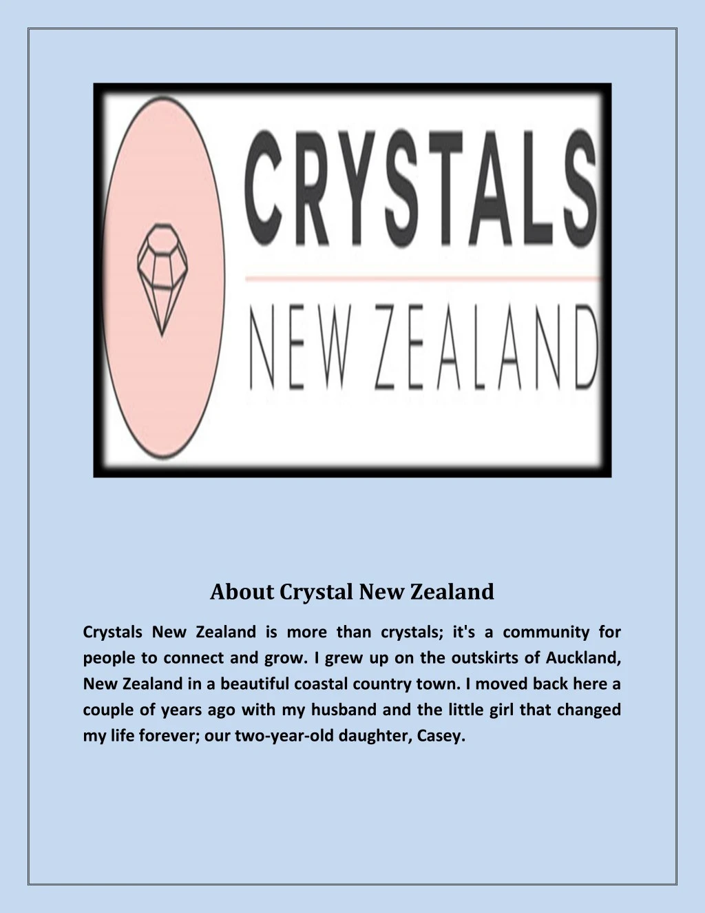 about crystal new zealand