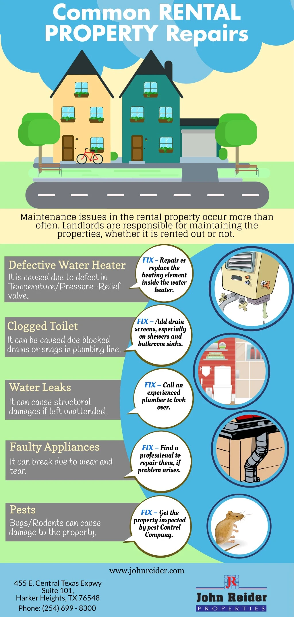 common rental property repairs