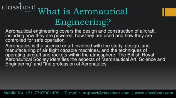 Aeronautical Engineering Courses and Training Institutes, Classes in Pune | Classboat