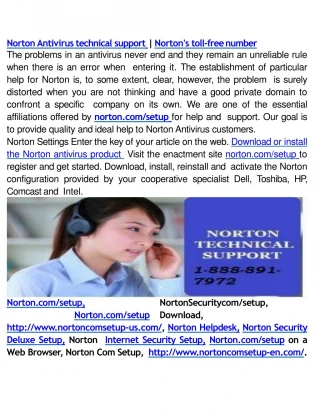 Norton.com/setup Download