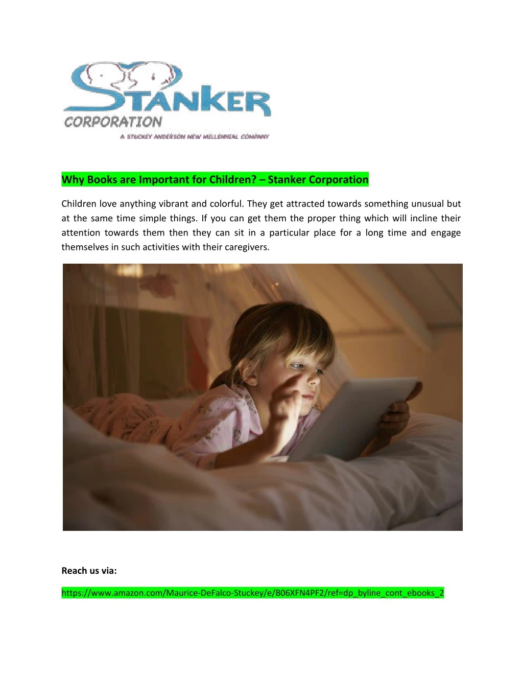 why books are important for children stanker