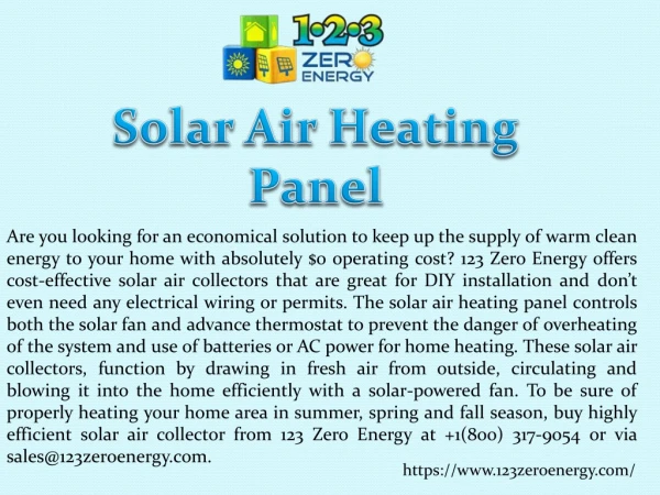 Solar Air Heating Panel Service
