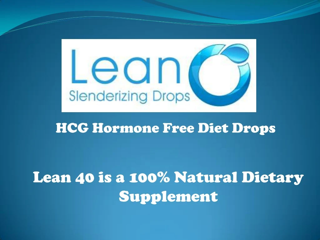 hcg hormone free diet drops