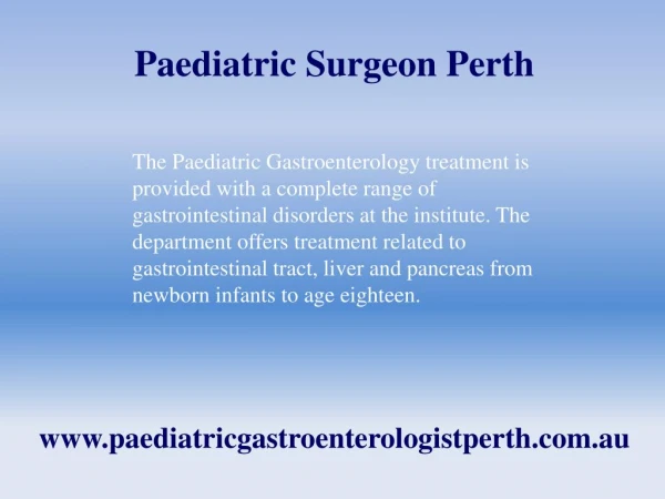 Paediatric Surgeon Perth