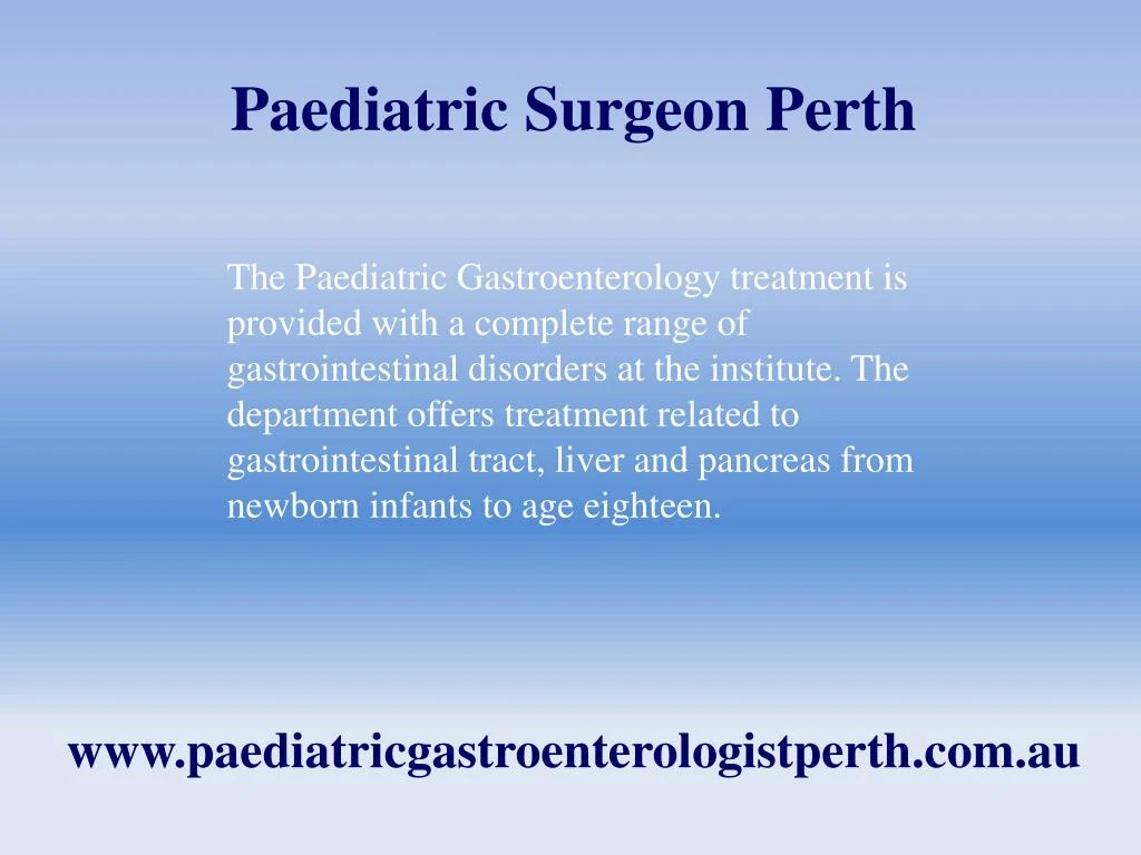 paediatric surgeon perth