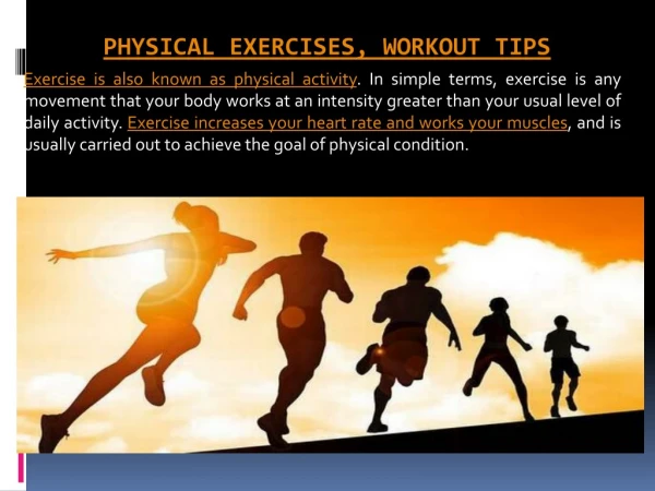 Physical Exercises and Workout Tips