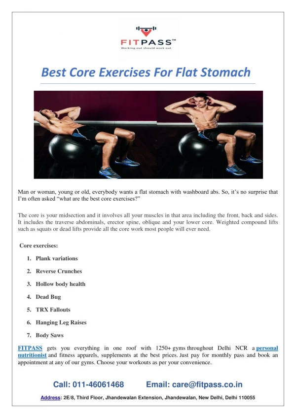 Best Core Exercises For Flat Stomach