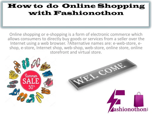 How to do Online Shopping with Fashionothon