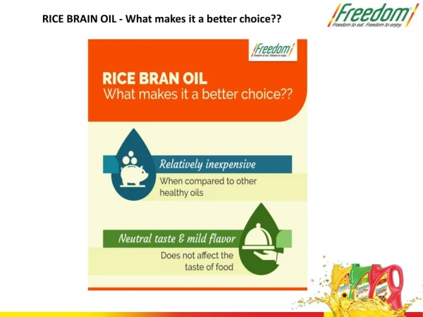 RICE BRAIN OIL - What makes it a better choice??