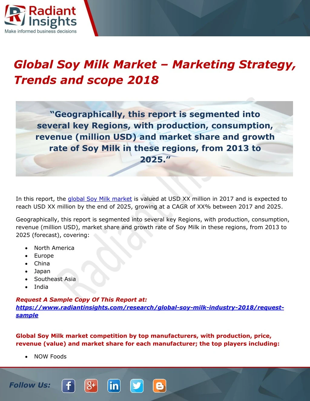 global soy milk market marketing strategy trends