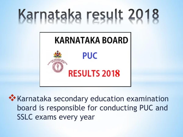 Karnataka SSLC result 2018