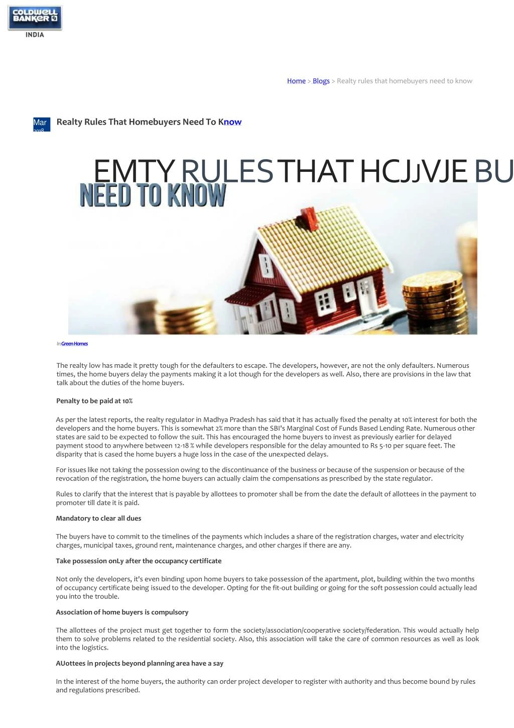 home blogs realty rules that homebuyers need