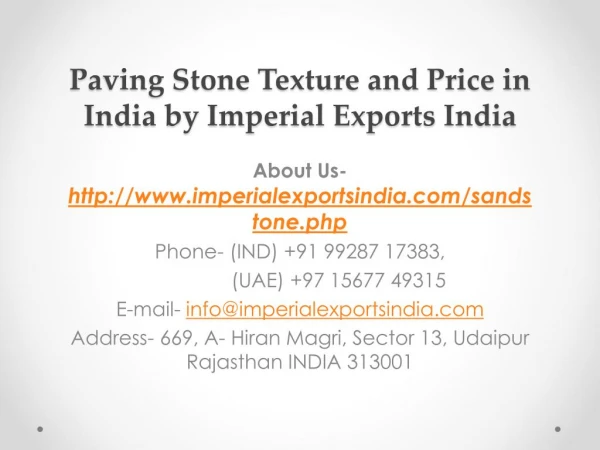 Paving stone texture and price in india by imperial exports india