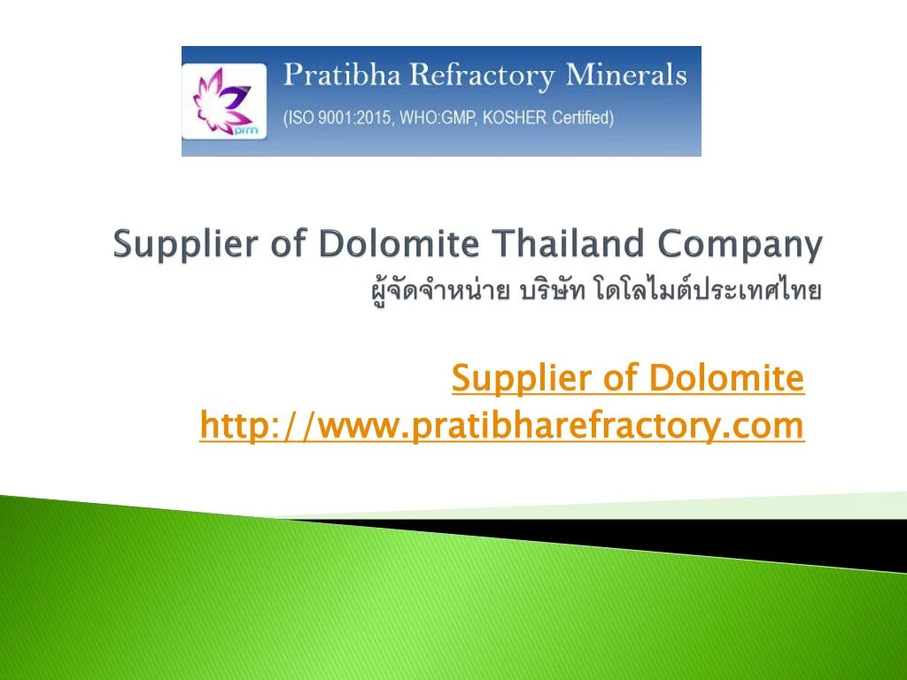 supplier of dolomite thailand company