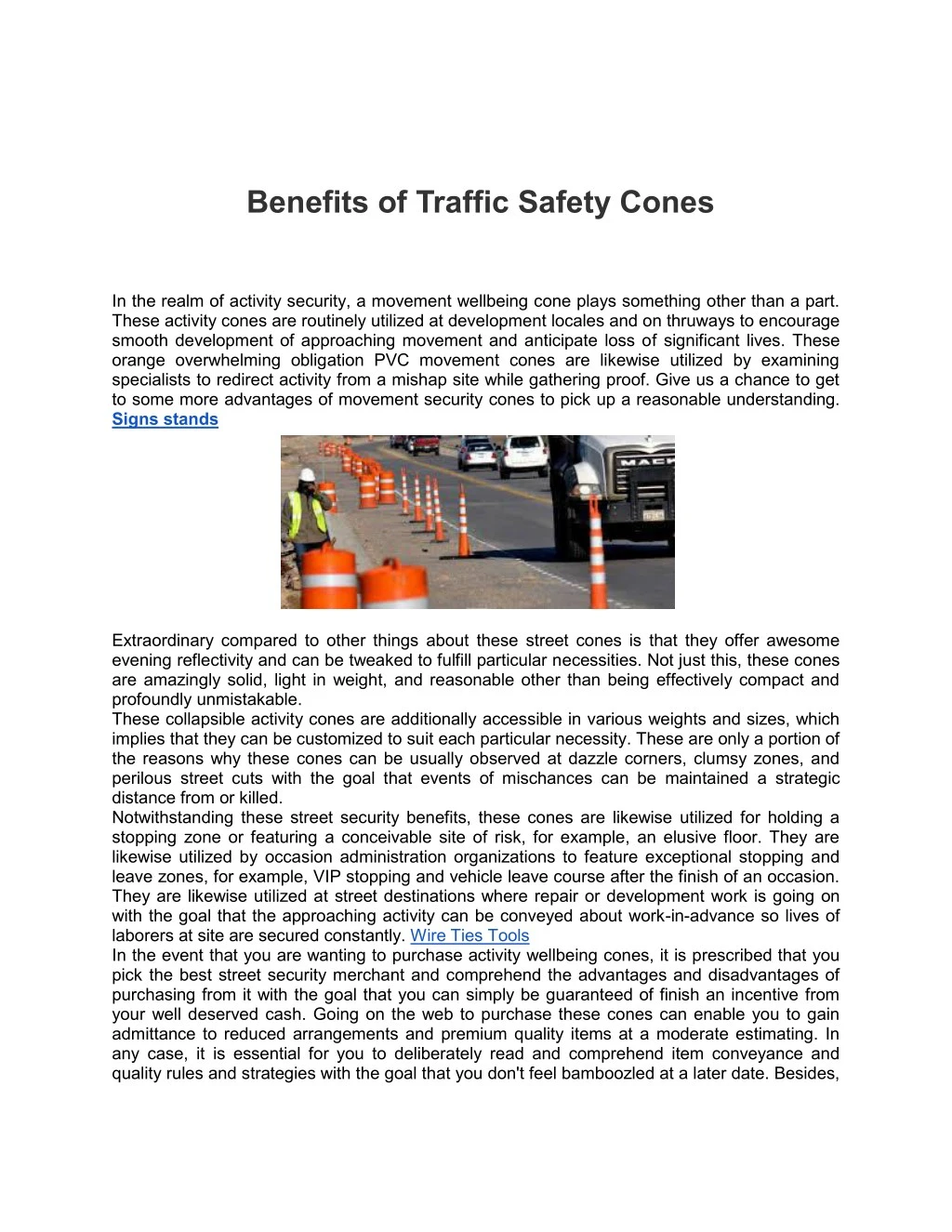 benefits of traffic safety cones
