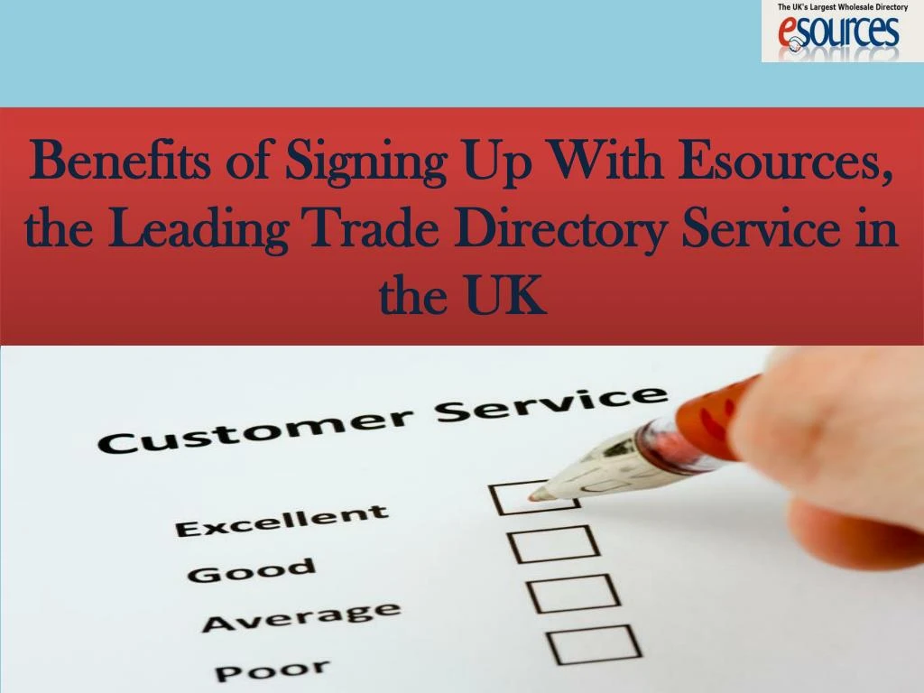 benefits of signing up with esources the leading trade directory service in the uk