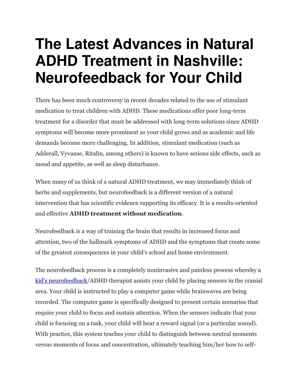 the latest advances in natural adhd treatment